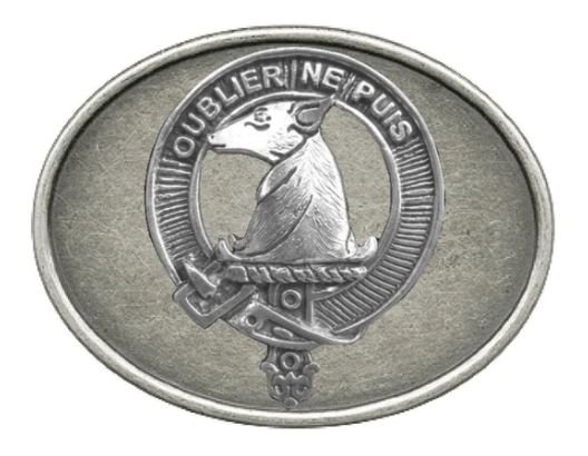 Image 1 of Colville Clan Badge Oval Antiqued Mens Stylish Pewter Belt Buckle
