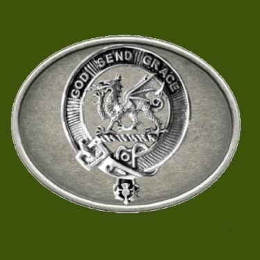 Image 0 of Crichton Clan Badge Oval Antiqued Mens Stylish Pewter Belt Buckle