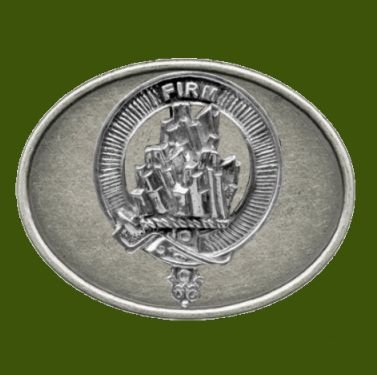 Image 0 of Dalrymple Clan Badge Oval Antiqued Mens Stylish Pewter Belt Buckle