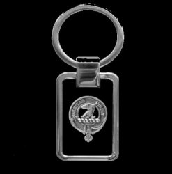 Allison Clan Badge Stainless Steel Silver Clan Crest Keyring