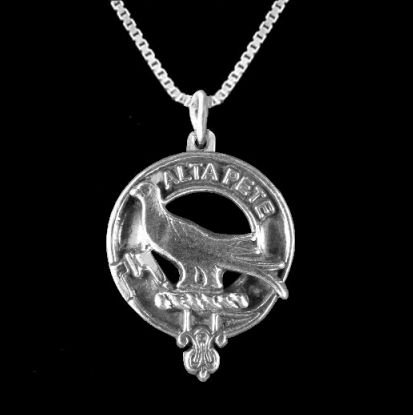 Image 0 of Glen Clan Badge Sterling Silver Clan Crest Small Pendant