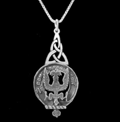 Image 0 of Boyle Clan Badge Sterling Silver Clan Crest Interlace Drop Pendant