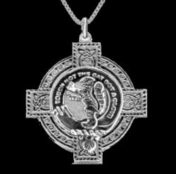 Chattan Clan Badge Celtic Cross Sterling Silver Clan Crest Pendant