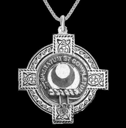 Image 0 of Arnott Clan Badge Celtic Cross Sterling Silver Clan Crest Pendant