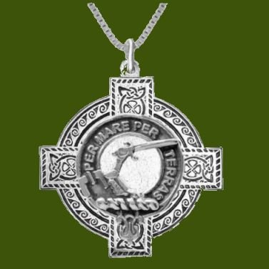 Image 0 of Alexander Clan Badge Celtic Cross Stylish Pewter Clan Crest Pendant