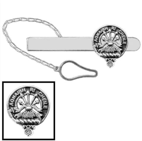 Image 1 of Cameron Clan Badge Sterling Silver Button Loop Clan Crest Tie Bar