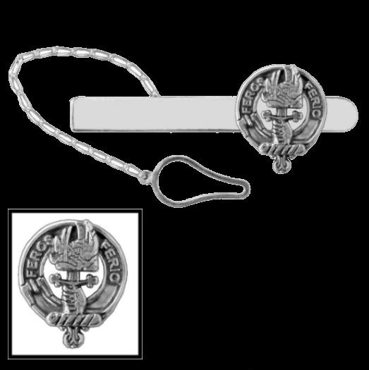 Image 0 of Chisholm Clan Badge Sterling Silver Button Loop Clan Crest Tie Bar