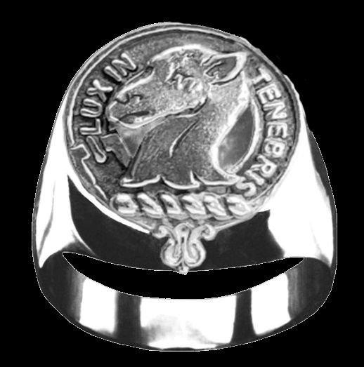 Image 0 of Fullerton Clan Badge Mens Clan Crest Sterling Silver Ring