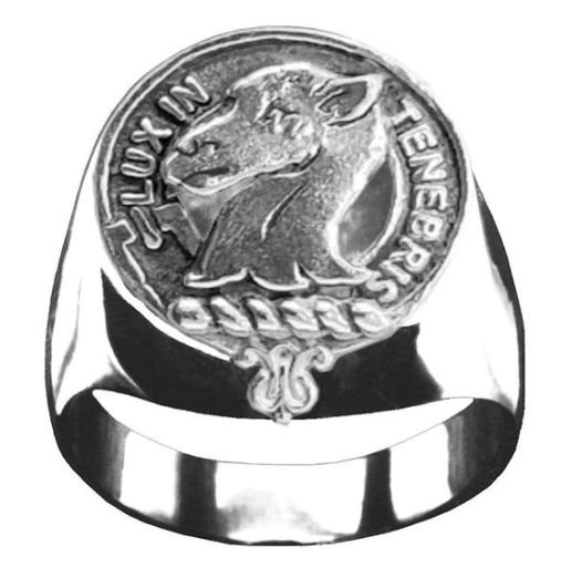 Image 1 of Fullerton Clan Badge Mens Clan Crest Sterling Silver Ring