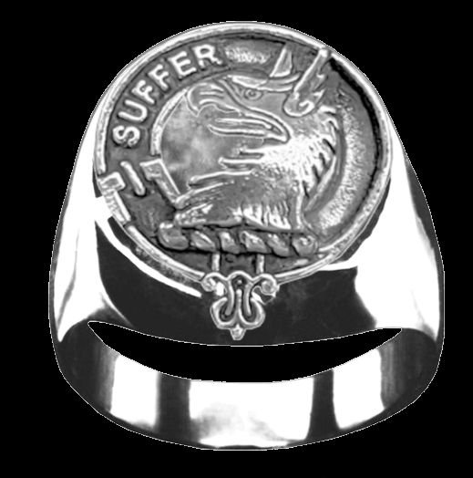 Image 0 of Haldane Clan Badge Mens Clan Crest Sterling Silver Ring