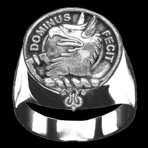 Image 0 of Baird Clan Badge Mens Clan Crest Sterling Silver Ring