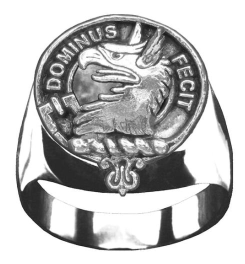 Image 1 of Baird Clan Badge Mens Clan Crest Sterling Silver Ring