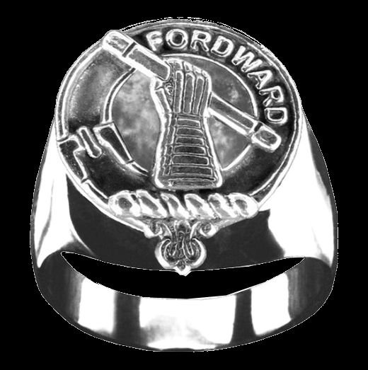 Image 0 of Balfour Clan Badge Mens Clan Crest Sterling Silver Ring