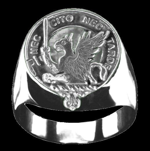 Image 0 of Bannatyne Clan Badge Mens Clan Crest Sterling Silver Ring