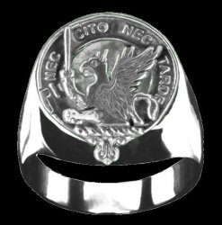 Bannatyne Clan Badge Mens Clan Crest Sterling Silver Ring
