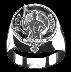 Bannerman Clan Badge Mens Clan Crest Sterling Silver Ring