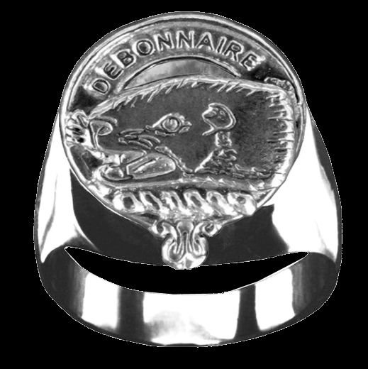 Image 0 of Bethune Clan Badge Mens Clan Crest Sterling Silver Ring