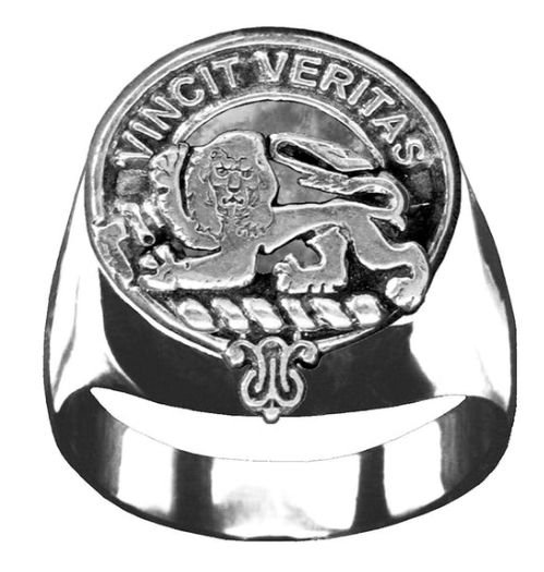 Image 1 of Baxter Clan Badge Mens Clan Crest Sterling Silver Ring