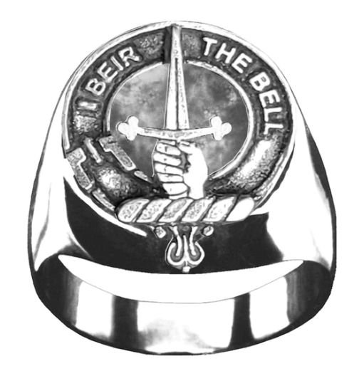Image 1 of Bell Clan Badge Mens Clan Crest Sterling Silver Ring