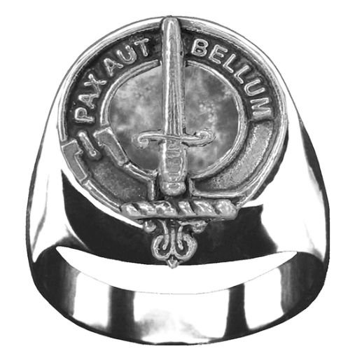 Image 1 of Blaine Clan Badge Mens Clan Crest Sterling Silver Ring