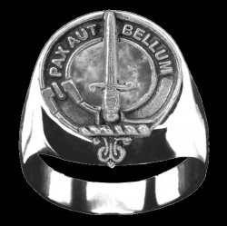 Blaine Clan Badge Mens Clan Crest Sterling Silver Ring