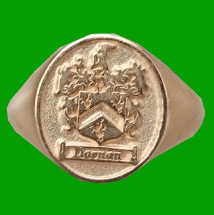 Image 4 of Embossed Coat Of Arms Oval Family Crest Extra Large Mens Gold Filled Ring