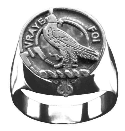 Image 1 of Boswell Clan Badge Mens Clan Crest Sterling Silver Ring