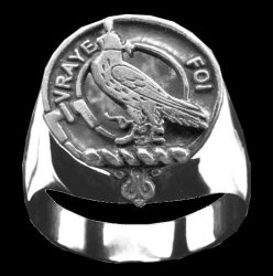 Boswell Clan Badge Mens Clan Crest Sterling Silver Ring