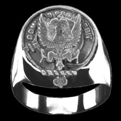 Boyle Clan Badge Mens Clan Crest Sterling Silver Ring