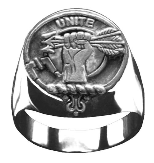 Image 1 of Brodie Clan Badge Mens Clan Crest Sterling Silver Ring