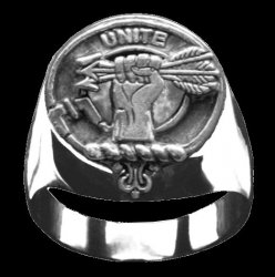 Brodie Clan Badge Mens Clan Crest Sterling Silver Ring