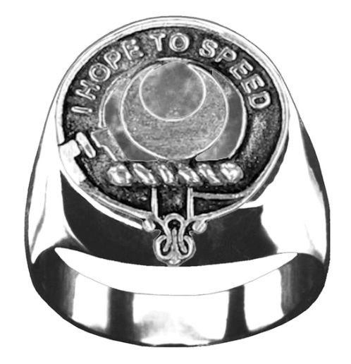 Image 1 of Cathcart Clan Badge Mens Clan Crest Sterling Silver Ring