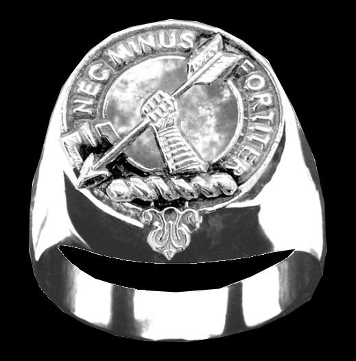Image 0 of Cuthbert Clan Badge Mens Clan Crest Sterling Silver Ring