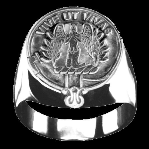Image 0 of Falconer Clan Badge Mens Clan Crest Sterling Silver Ring