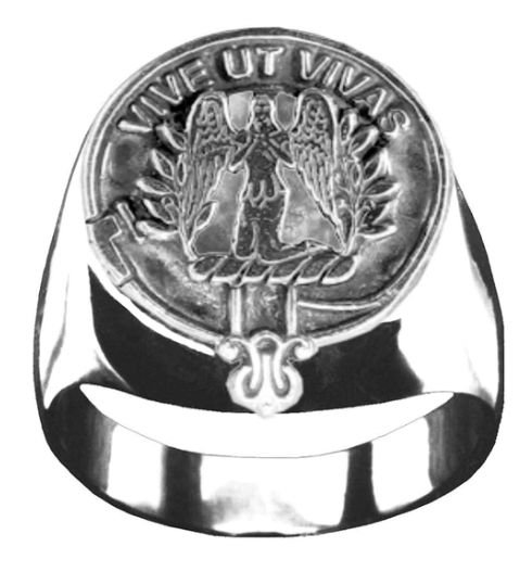Image 1 of Falconer Clan Badge Mens Clan Crest Sterling Silver Ring