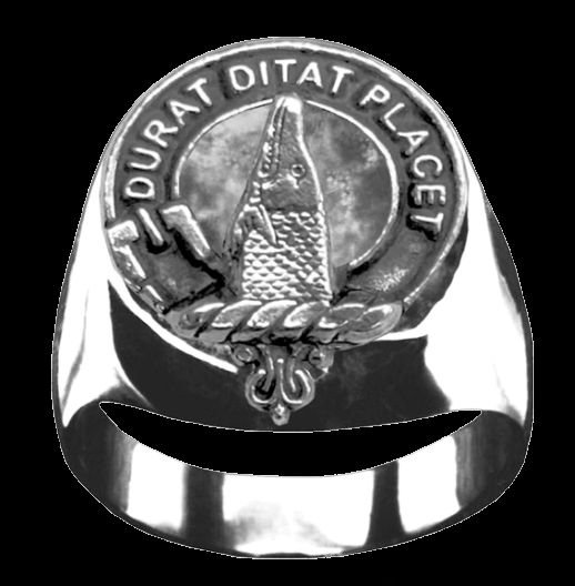 Image 0 of Geddes Clan Badge Mens Clan Crest Sterling Silver Ring