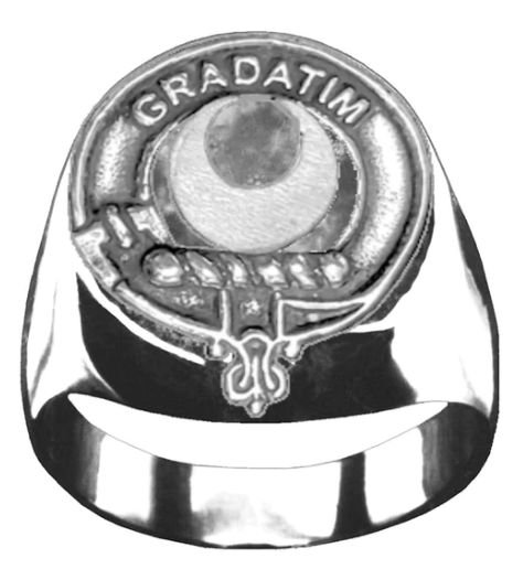 Image 1 of Kilgour Clan Badge Mens Clan Crest Sterling Silver Ring