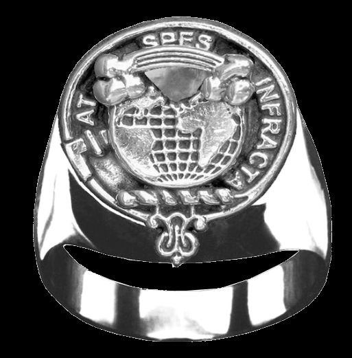 Image 0 of Hope Clan Badge Mens Clan Crest Sterling Silver Ring