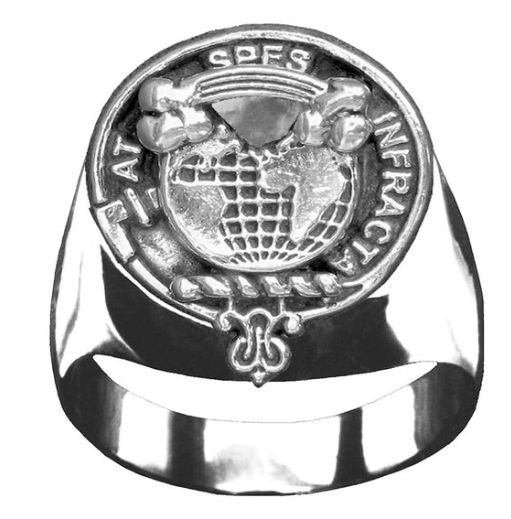Image 1 of Hope Clan Badge Mens Clan Crest Sterling Silver Ring
