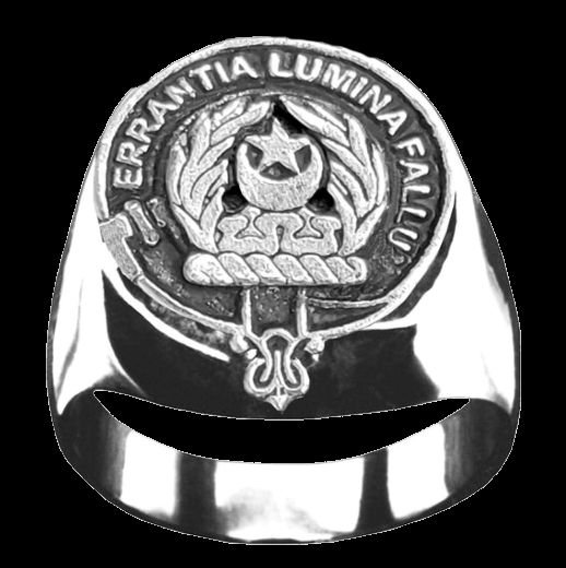 Image 0 of Kinnaird Clan Badge Mens Clan Crest Sterling Silver Ring
