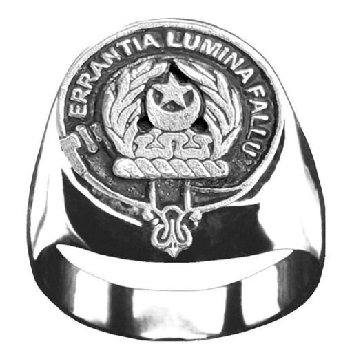 Image 1 of Kinnaird Clan Badge Mens Clan Crest Sterling Silver Ring