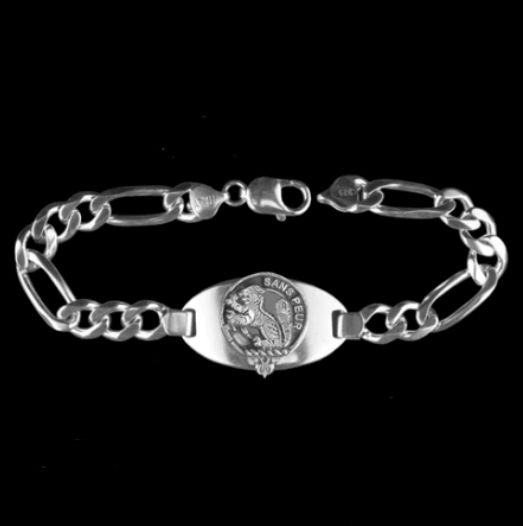 Image 0 of Sutherland Clan Badge Link Mens Sterling Silver Clan Crest Bracelet