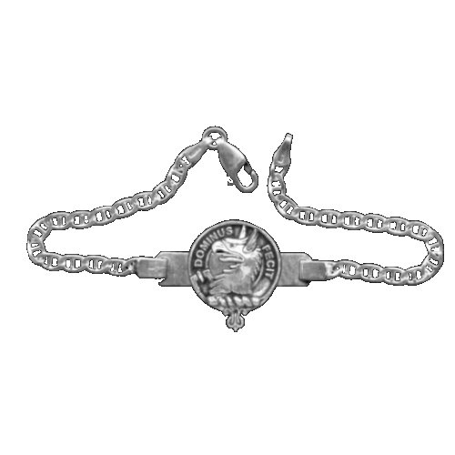 Image 1 of Baird Clan Badge Link Ladies Sterling Silver Clan Crest Bracelet