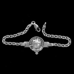 Baird Clan Badge Link Ladies Sterling Silver Clan Crest Bracelet