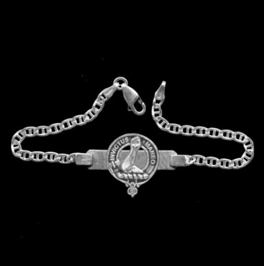 Image 0 of Armstrong Clan Badge Link Ladies Sterling Silver Clan Crest Bracelet