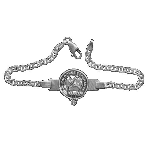 Image 1 of Craig Clan Badge Link Ladies Sterling Silver Clan Crest Bracelet