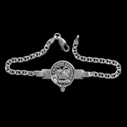 Craig Clan Badge Link Ladies Sterling Silver Clan Crest Bracelet