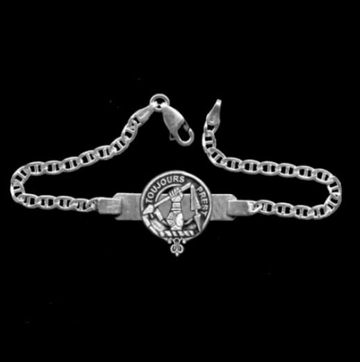 Image 0 of Carmichael Clan Badge Link Ladies Sterling Silver Clan Crest Bracelet