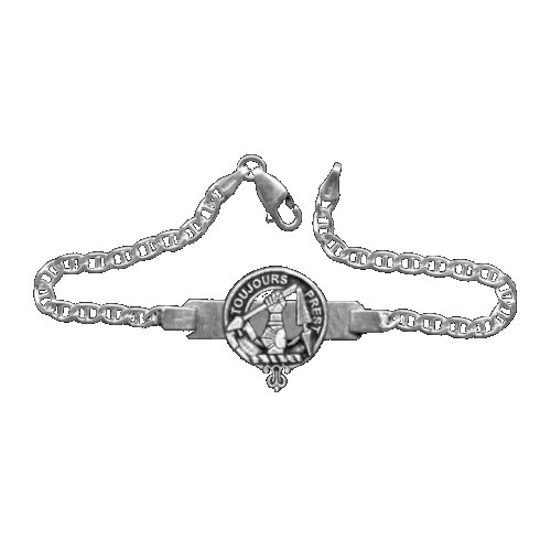 Image 1 of Carmichael Clan Badge Link Ladies Sterling Silver Clan Crest Bracelet