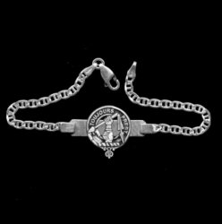 Carmichael Clan Badge Link Ladies Sterling Silver Clan Crest Bracelet